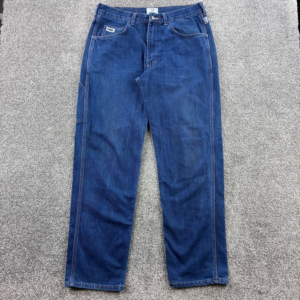 Tyndale Carpenter Jeans Mens 34x34 Blue FRMC Flame Resistant F290T USA Made‎